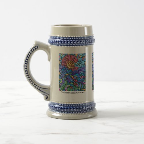 Colorful Colorado Flag and Vibrant Landscape Beer Stein
