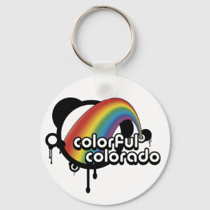 colorful colorado. keychain