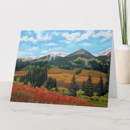 Colorful Colorado Paint Brush Flower Field Thank You Card
