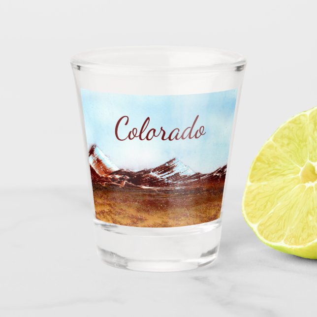 Colorful Colorado Shot Glass (Front)