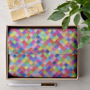 Colorful Colored Graph Paper Diagonal Squares