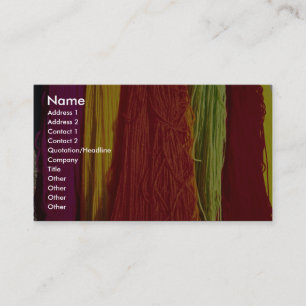 Colorful Colored wool yarn for weaving, Kairouan Business Card
