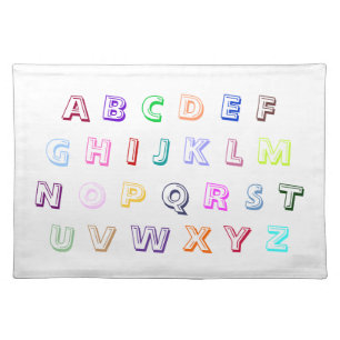 Colorful Coloring Alphabet Placemats