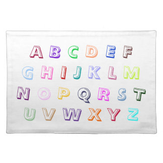 Colorful Coloring Alphabet Placemats