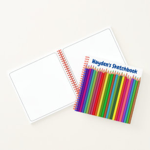 Colored Pencils Drawing Notebook, Zazzle