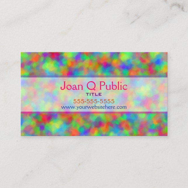 Colorful Colors Business Card (Front)