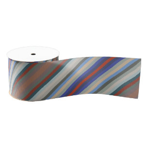 Colorful Colors Of The Year Stripes Pattern Grosgrain Ribbon