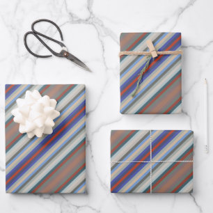 Colorful Colors Of The Year Stripes Pattern Wrapping Paper Sheets