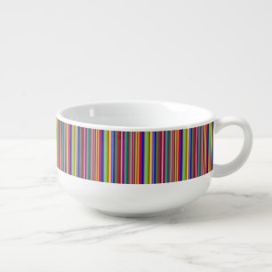 Colorful Colors Stripe Soup Mug