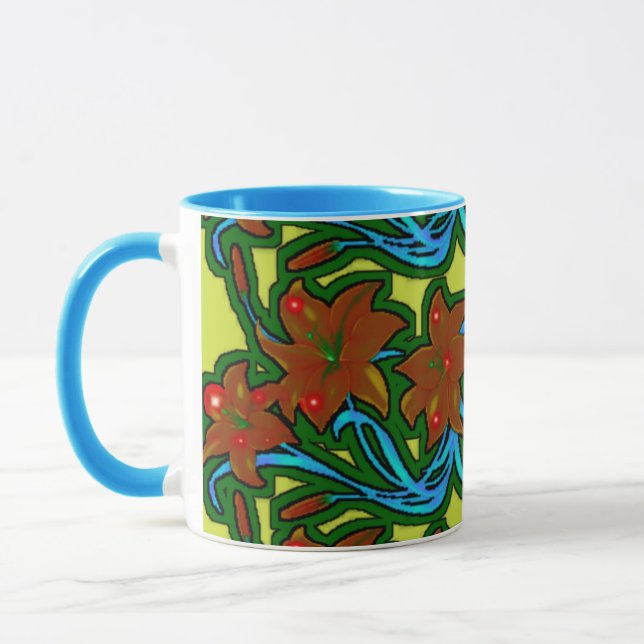 colorful combo mug, 3D digital design mug, perfect Mug (Left)