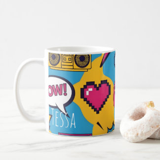 Colorful Comic Book Geek Gamer Pop Art Coffee Mug
