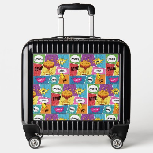 Colorful Comic Book Personalized Name Pop Art Kids Luggage
