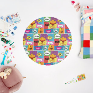 Colorful Comic Book Personalized Name Pop Art Outdoor Rug