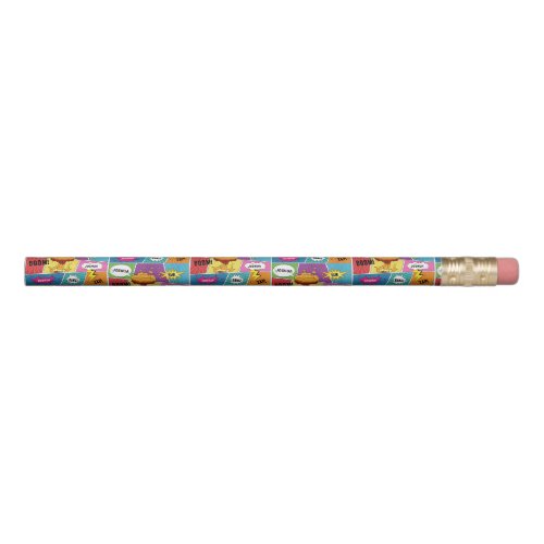 Colorful Comic Book Personalized Name Pop Art Pencil