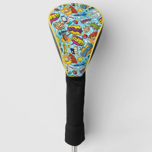 Colorful comic book themed pattern  golf head cover