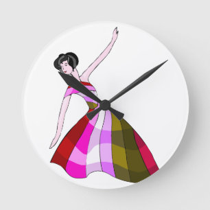Colorful Comic Characters Wall Clock