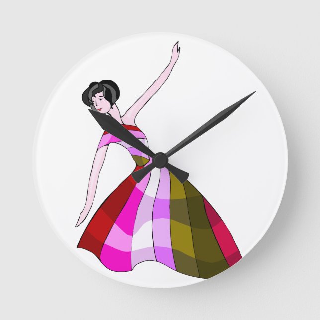 Colorful Comic Characters Wall Clock (Front)