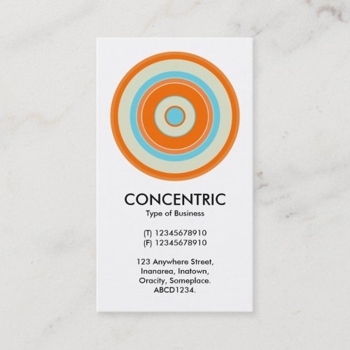 Colorful Concentric Circle 03 Business Card