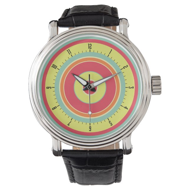 Colorful Concentric Circles 01 Watch (Front)