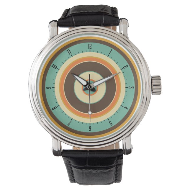 Colorful Concentric Circles 02 Watch (Front)