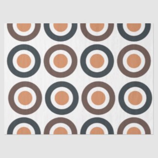 Colorful Concentric Circles Birthday Tissue Paper