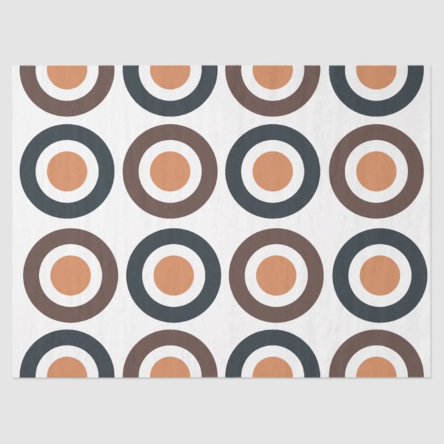 Colorful Concentric Circles Birthday Tissue Paper (Front)