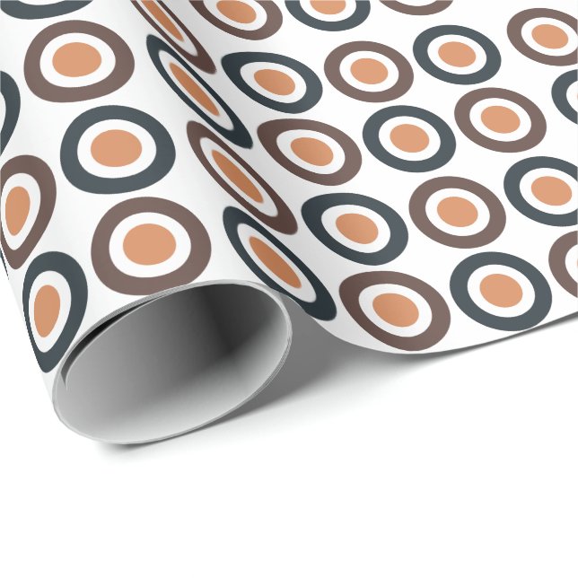 Colorful Concentric Circles Birthday Wrapping Paper (Roll Corner)