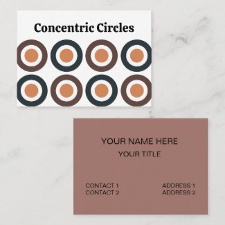 Colorful Concentric Circles  Business Card