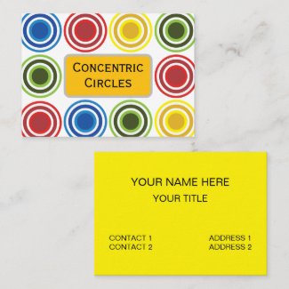 Colorful Concentric Circles Business Card