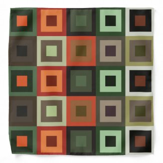 Colorful Concentric Square Geometric Pattern 