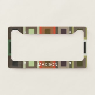 Colorful Concentric Square Geometric Personalized