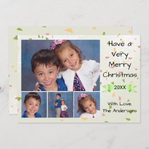 Colorful Confetti 4/5 Photos - 3x5 Christmas Card