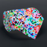Colorful Confetti Abstract Mosaic Pattern Neck Tie<br><div class="desc">Cool colorful,  unique abstract confetti-like mosaic pattern with blue overtones,  seamless pattern.</div>