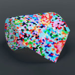 Colorful Confetti Abstract Mosaic Pattern Neck Tie<br><div class="desc">Cool colorful,  unique abstract confetti-like mosaic pattern with blue overtones,  seamless pattern.</div>