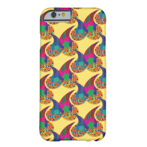 Colorful confetti abstract Paisley Rainbow drops Barely There iPhone 6 Case