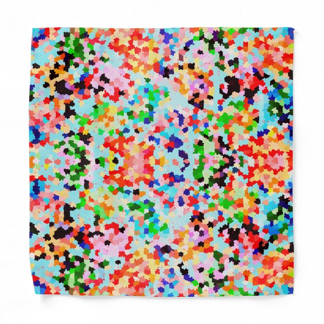 Colorful Confetti Abstract Pattern Bandana (Front)