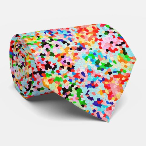 Colorful Confetti Abstract Pattern Neck Tie