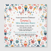 "Colorful Confetti Birthday Invitation (Front)