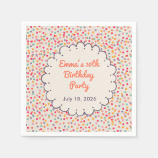 Colorful Confetti Birthday Napkins