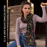 Colorful Confetti Black Party Celebration Chiffon Scarf<br><div class="desc">Colorful Confetti Black Party Celebration Chiffon Scarf. Personalize it with your artwork. Edit it to change the colored background. For any occasion,  New Year's Day,  4th of July,  Christmas,  Mother's Day,  birthday,  a gift for you or someone special.</div>