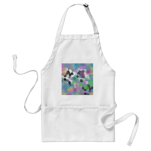 Colorful Confetti Bokeh Dots Adult Apron (Front)
