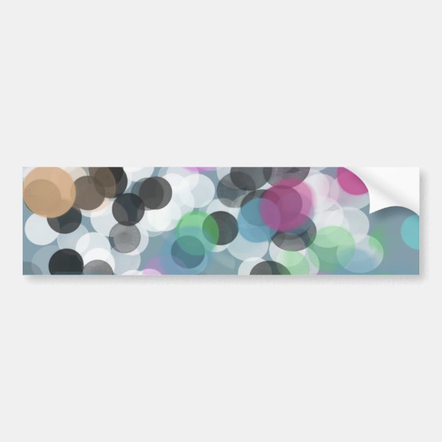 Colorful Confetti Bokeh Dots Bumper Sticker (Front)