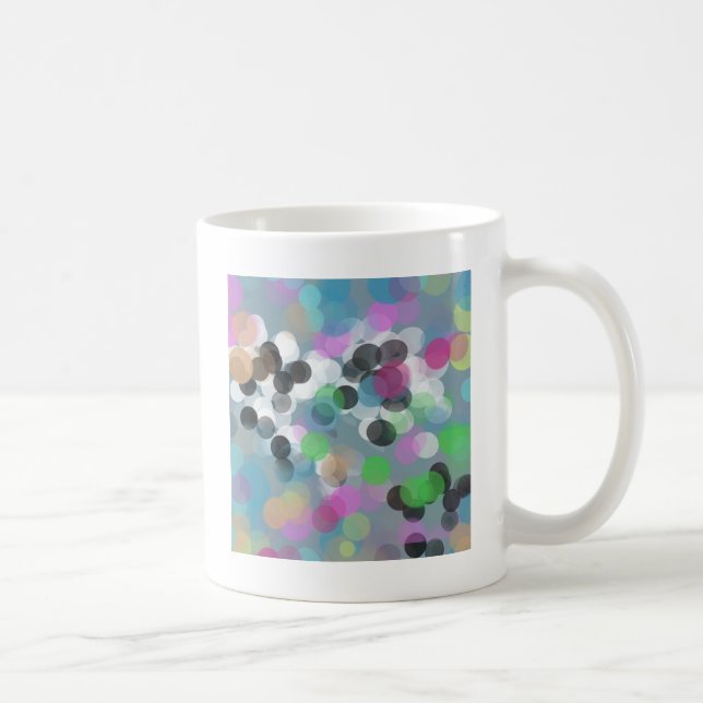Colorful Confetti Bokeh Dots Coffee Mug (Right)