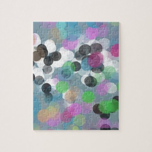 Colorful Confetti Bokeh Dots Jigsaw Puzzle