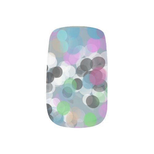 Colorful Confetti Bokeh Dots Minx Nail Wraps
