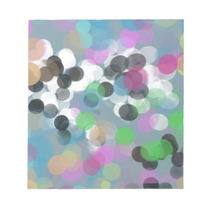 Colorful Confetti Bokeh Dots Notepad