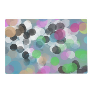 Colorful Confetti Bokeh Dots Placemat