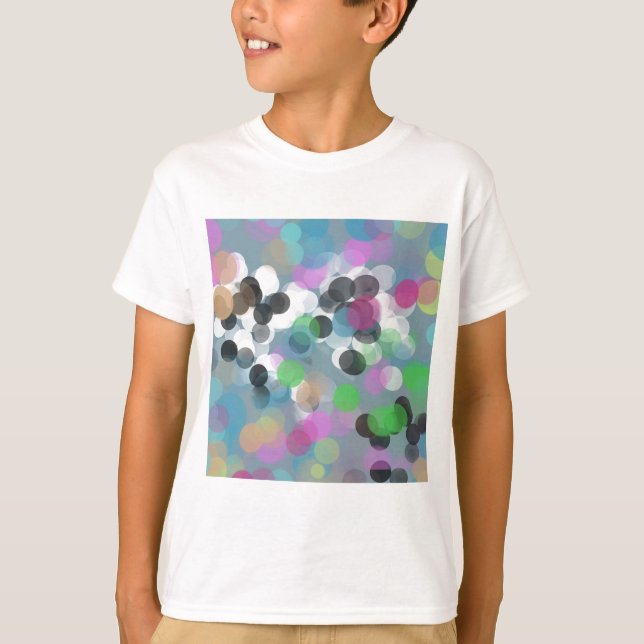 Colorful Confetti Bokeh Dots T-Shirt (Front)