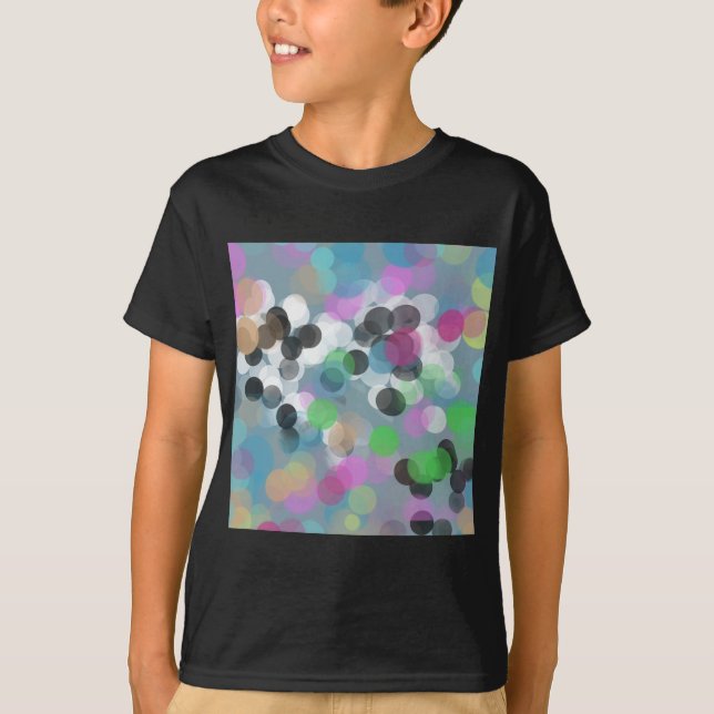 Colorful Confetti Bokeh Dots T-Shirt (Front)