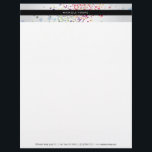 Colorful Confetti Bokeh on Gray Modern Letterhead<br><div class="desc">Coordinates with the Colorful Confetti Bokeh on Gray Modern Business Card by 1201AM. A rainbow-hued splash of colorful confetti dots create an intriguing header on this personalized letterhead. Your name or business name is simply styled on a solid black strip. A great design for makeup artists, photographers, party planners, art...</div>